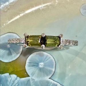 SOLD!! NEW Genuine Tourmalines & Diamonds Ring!
